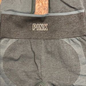 PINK set forest green sports bra/leggings